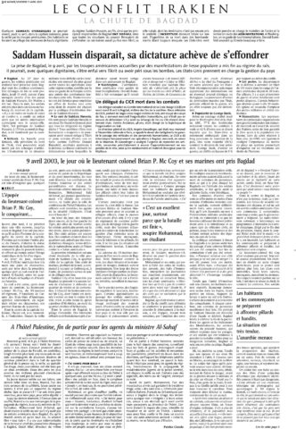 2003.04.11 Rémy Ourdan - Irak 9 avril 2003, le jour où le lieutenant-colonel McCoy et ses marines ont pris Bagdad - Le Monde - Remy Ourdan-1