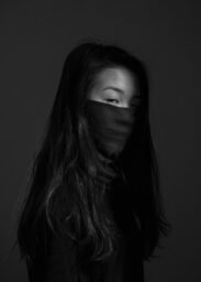 Zita, 16 F, student, Ma On Shan.

A Hong Kong protestor stands for a portrait at a studio in Chai Wan, Hong Kong, on Oct. 29, 2019. Photo by Adam Ferguson